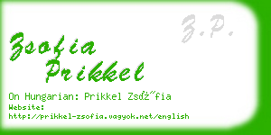 zsofia prikkel business card